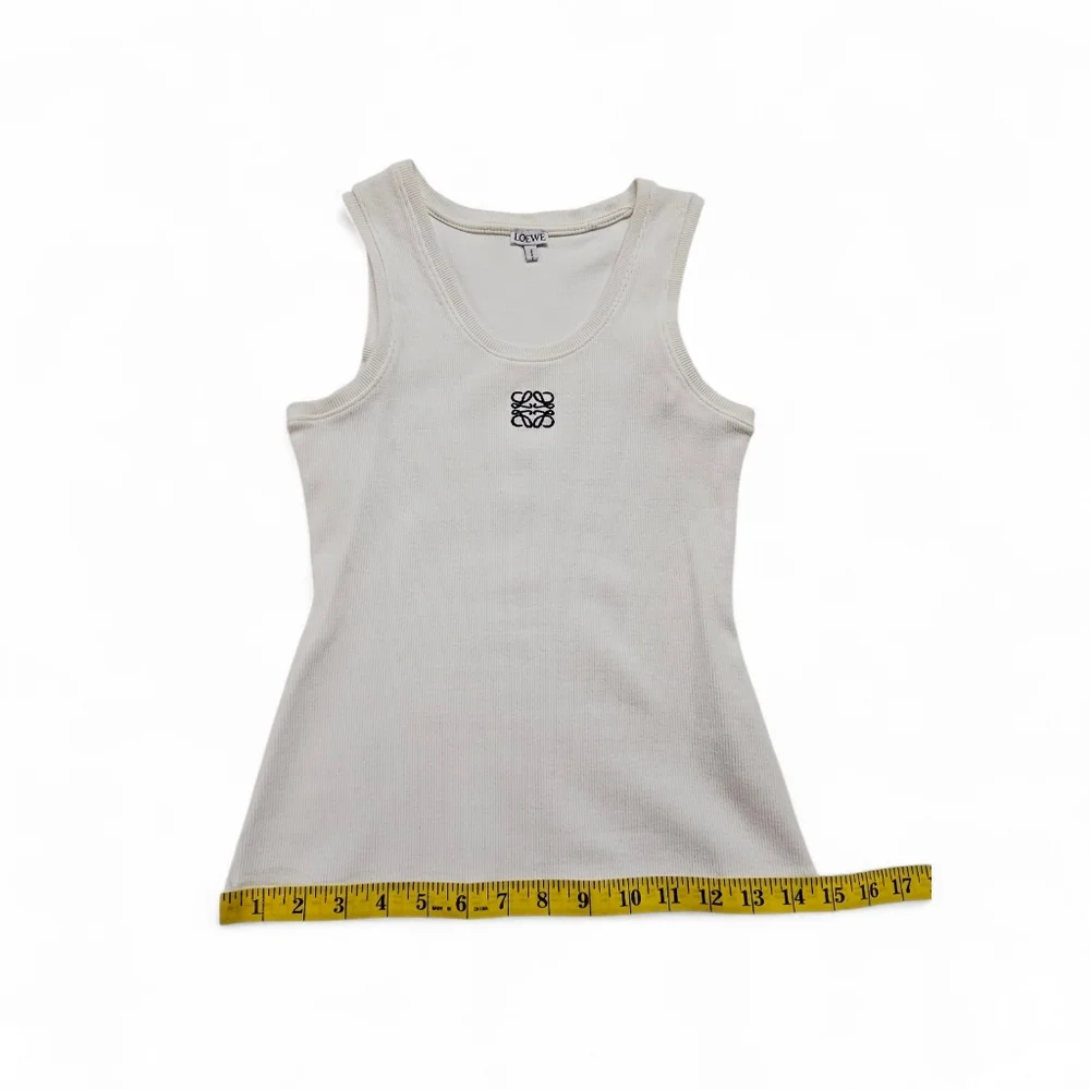 Loewe Anagram Ribbed Knit Tank Top In White Women's Size Medium - Picture 9 of 10